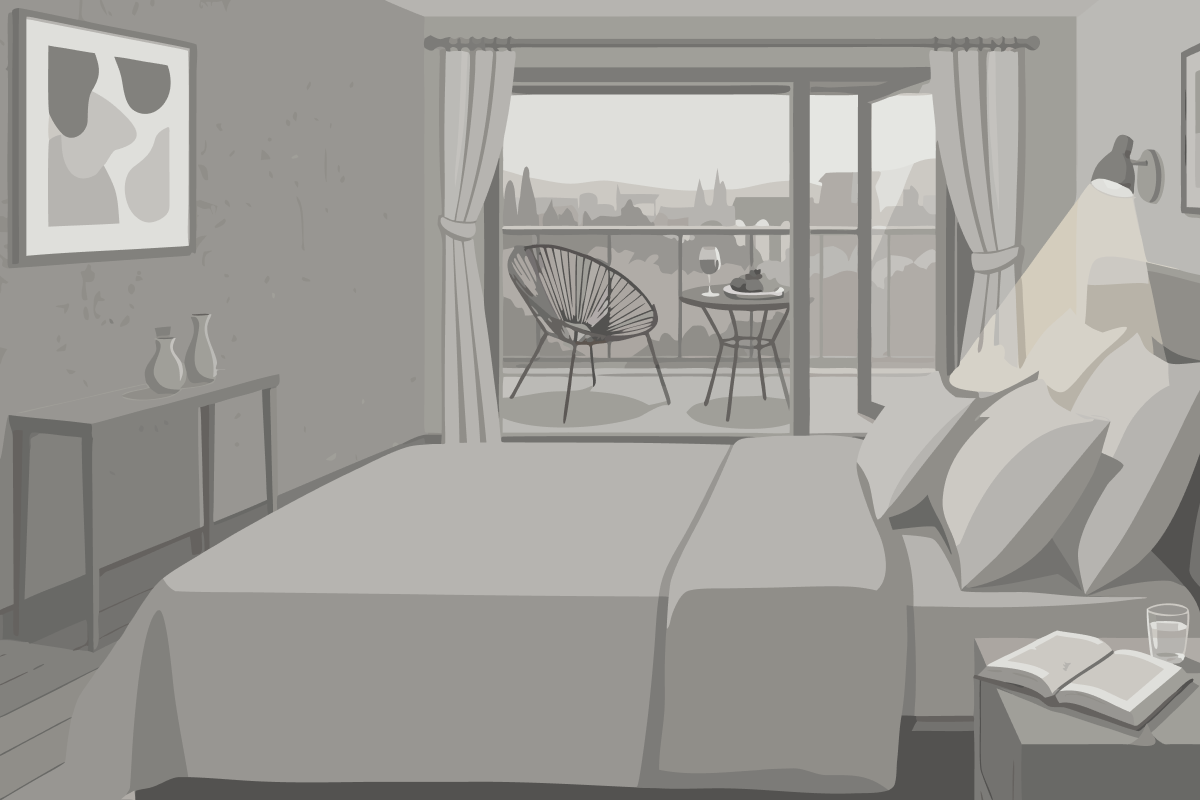 Deluxe Appartement met 2 Slaapkamers en Uitzicht op de Tuin